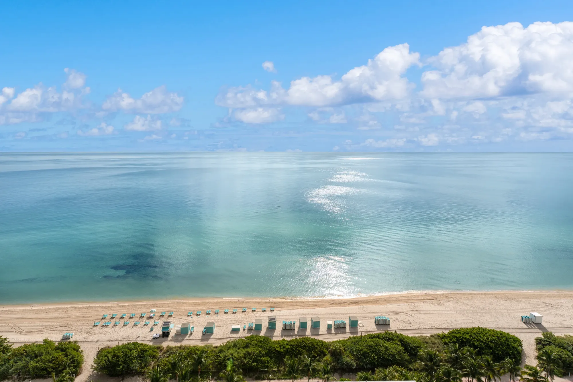 Beach and shoreline seen from twenty floors up